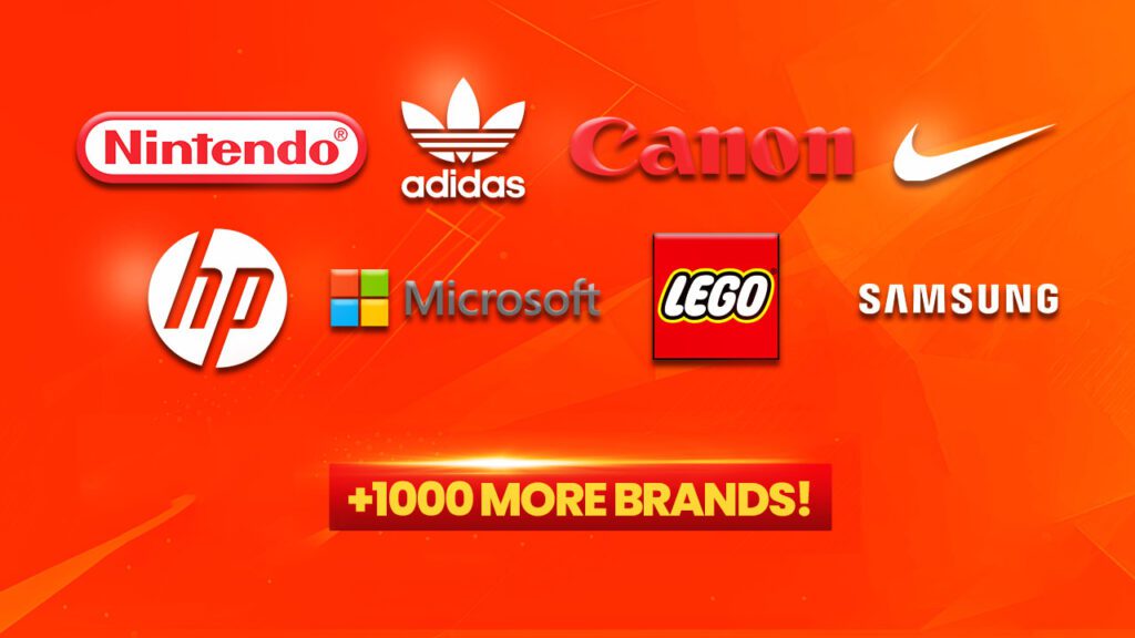 Logos of famous brands